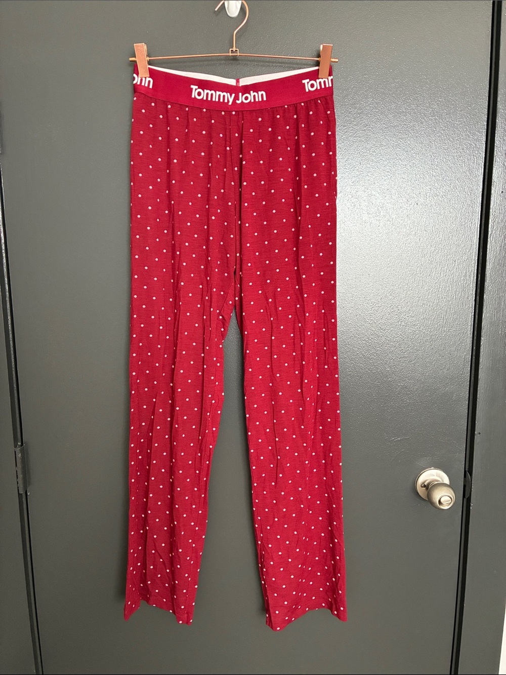 NWT Tommy John Rhubarb snow dot Lounge Pants Sz S